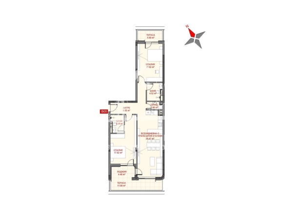 3-СТАЕН, кв. Манастирски ливади, 146.49 m2, 311 500 € - 0