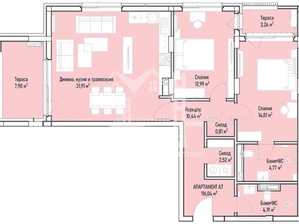3-СТАЕН, к-в. Младост 4, 142,31кв.м, 320 198 € - 0