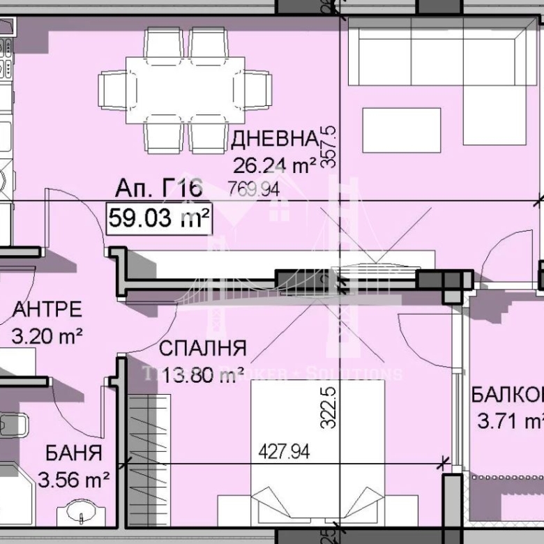 2-Стаен, Манастирски ливади, 68,34кв.м, 221 427 €
