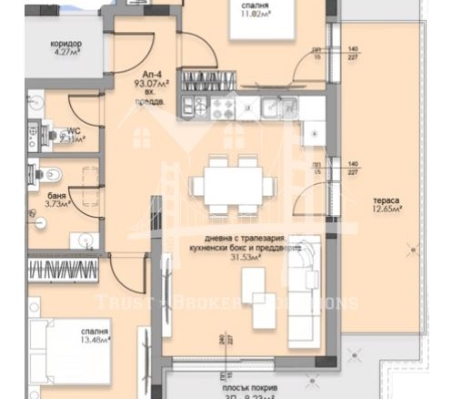 3-СТАЕН, кв. Малинова долина, 224,700 € - 0