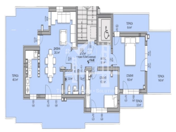 3-СТАЕН, кв. Дървеница, 264,000 €, ПАНОРАМЕН - 0