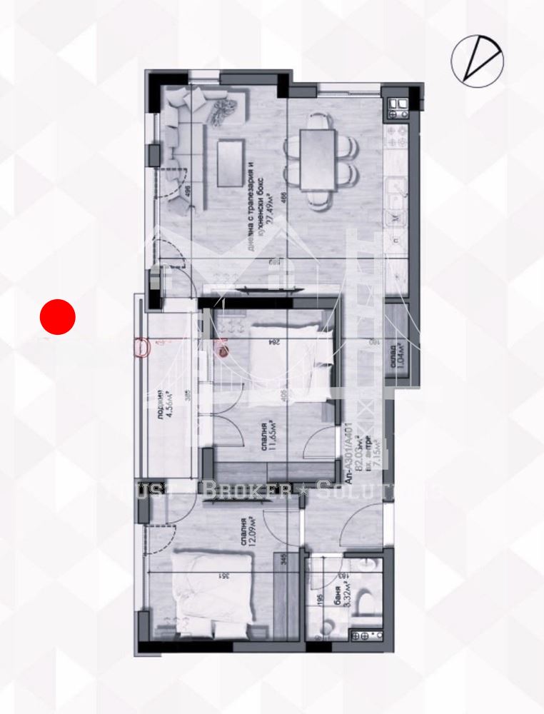3-СТАЕН, кв. Люлин център, 218 000€ - 0