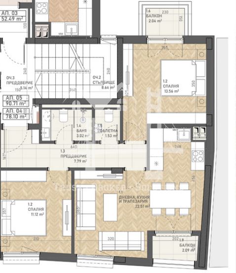 3-СТАЕН, кв. Хаджи Димитър, 217 536€ - 0